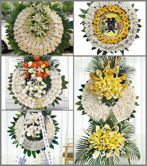 山西长治襄垣县北底乡小堡底村花圈速递